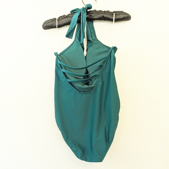 Bleu Rod Beattie Ruffle Halter One Piece Swim Suit - Picture 4 of 11